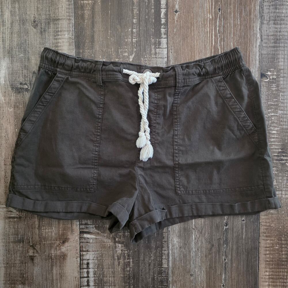 SO High-rise Olive Green Rope Tie Utility Shorts Women's Size XL